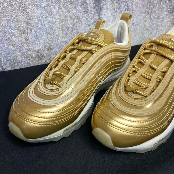 Nike Air Max 97 LX Metallic Gold Sneakers Size 6 - Picture 11 of 12